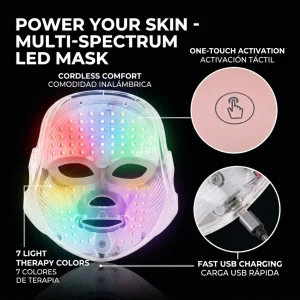 Touch Screen 7 Color LED Facial Mask Photon Therapy Skin Rejuvenation Anti Aging