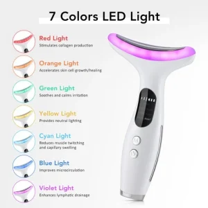 LED Microcurrent Facial Massager Skin Tightening Neck Lifting Face Beauty Device