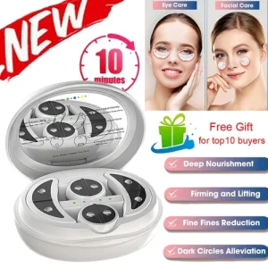 Micro-current Red Light Face & Eye Massager Firming Skin Device With Gel Patch