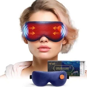 Cordless Heated Eye Mask,Electric Eye Massager,4 Modes heat therapy for dry eyes