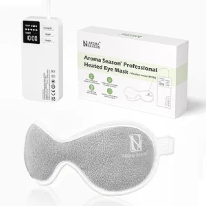 Vibrating Heated Eye Mask for Dry Eyes, 3000Mah Cordless Warm Eye C