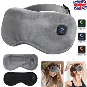 Cordless Heated Eye Mask for Dry Eyes, 3 Heat Levels Electric Warm Eye Compress