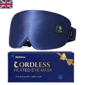 Cordless Heated Eye Mask for Dry Eyes – Washable, Adjustable & Hypoallergenic